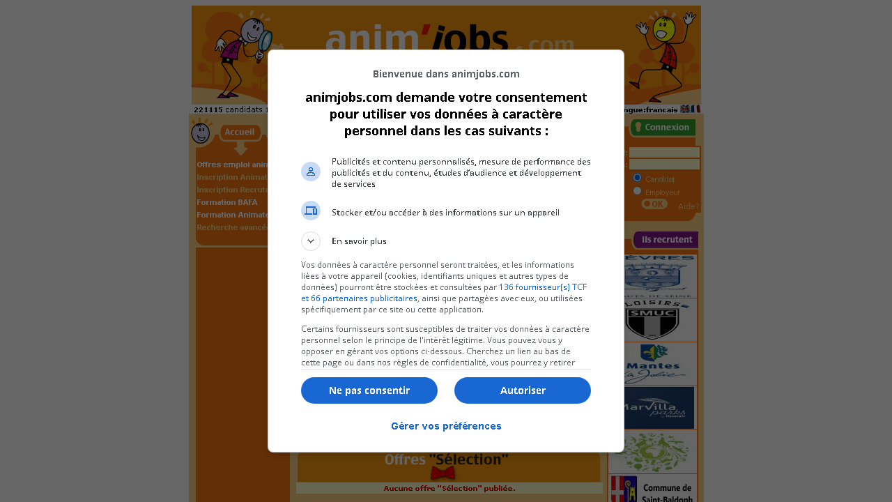 Capture d'écran de http://www.animjobs.com/